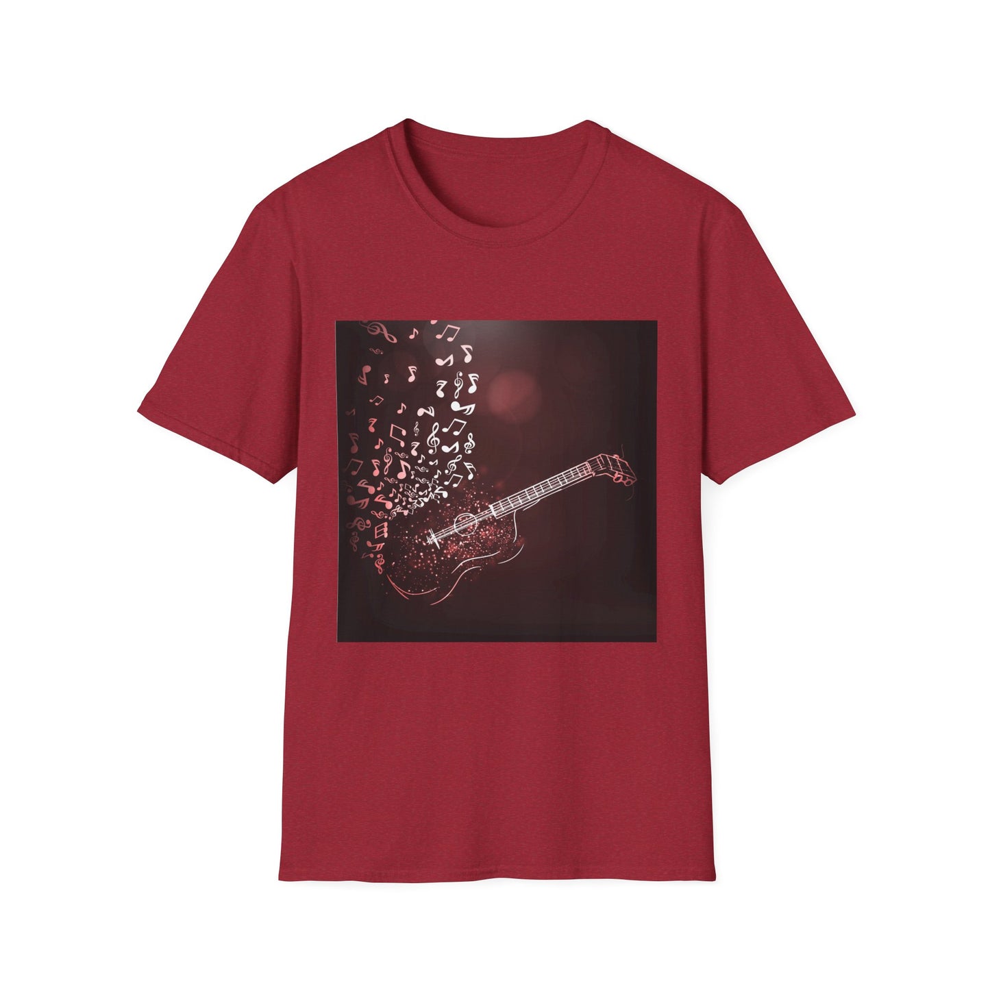 10%OFF at checkout! - Guitar Melody T-Shirt — Acoustic Guitar with Musical Notes Graphic