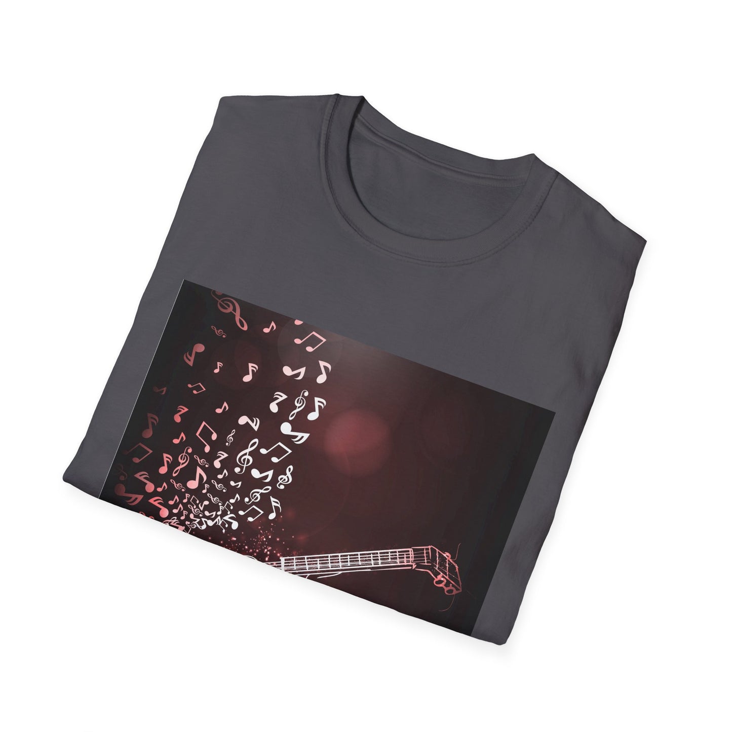 10%OFF at checkout! - Guitar Melody T-Shirt — Acoustic Guitar with Musical Notes Graphic