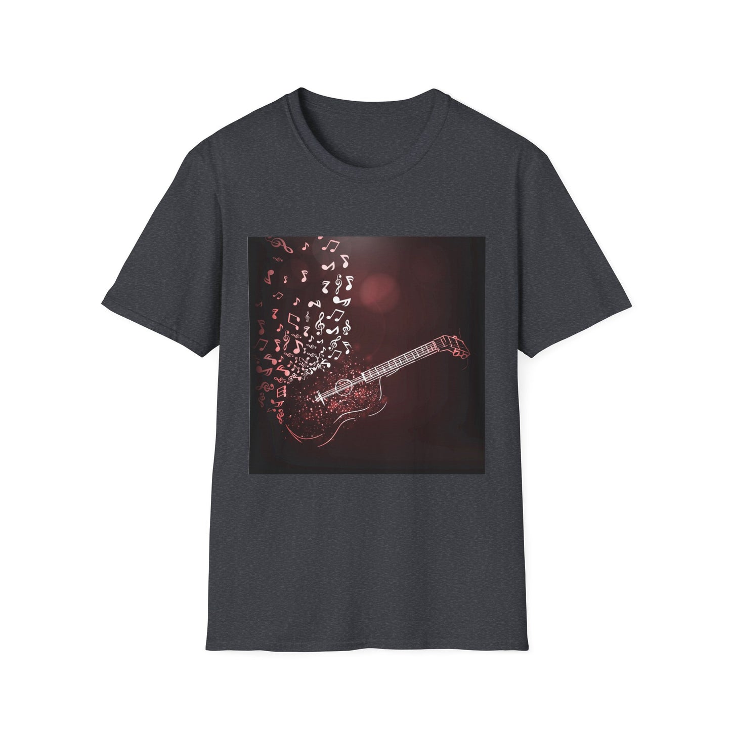 10%OFF at checkout! - Guitar Melody T-Shirt — Acoustic Guitar with Musical Notes Graphic