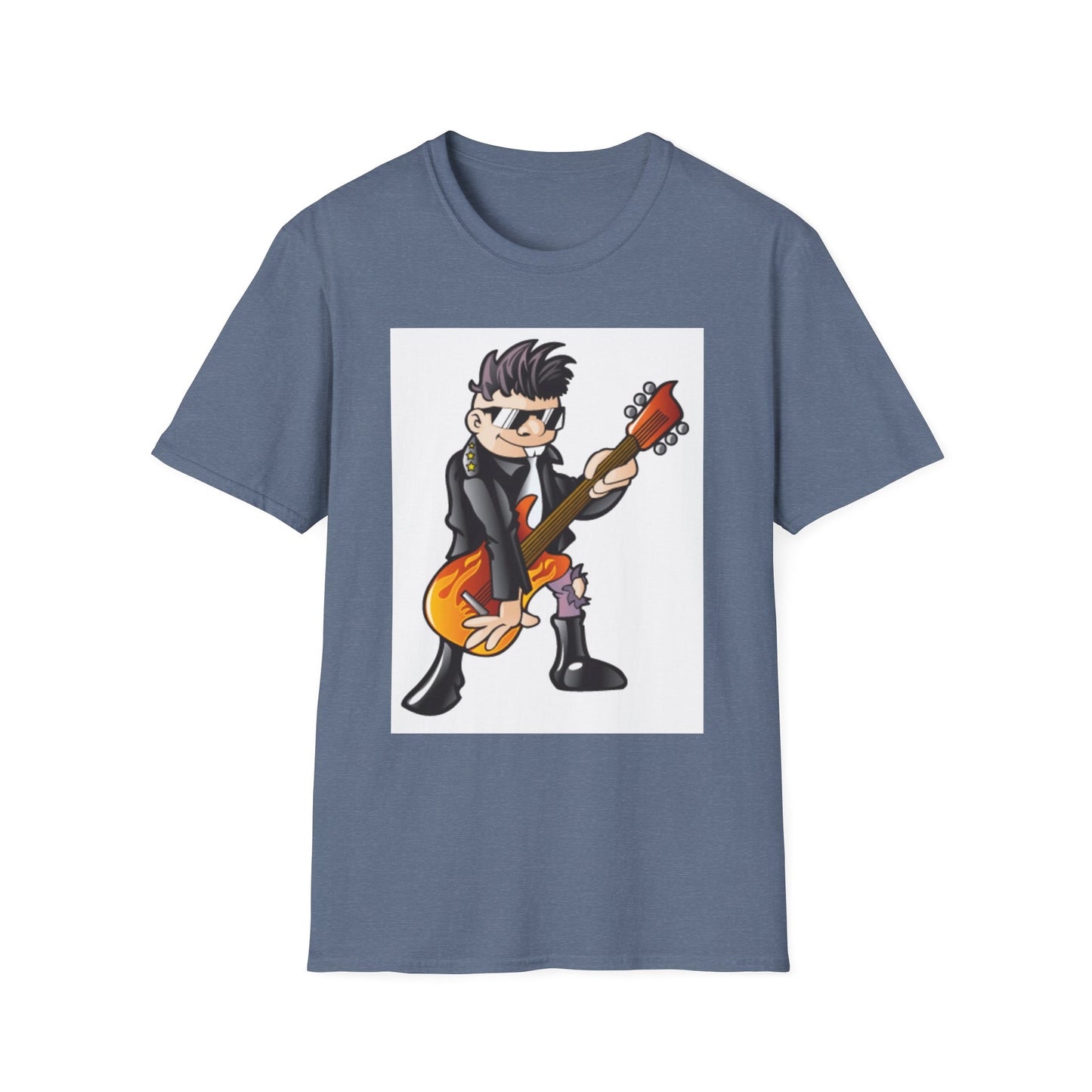 10%OFF at checkout! - Rock Guitarist T-Shirt — Cute Cartoon Electric Guitar Player Tee