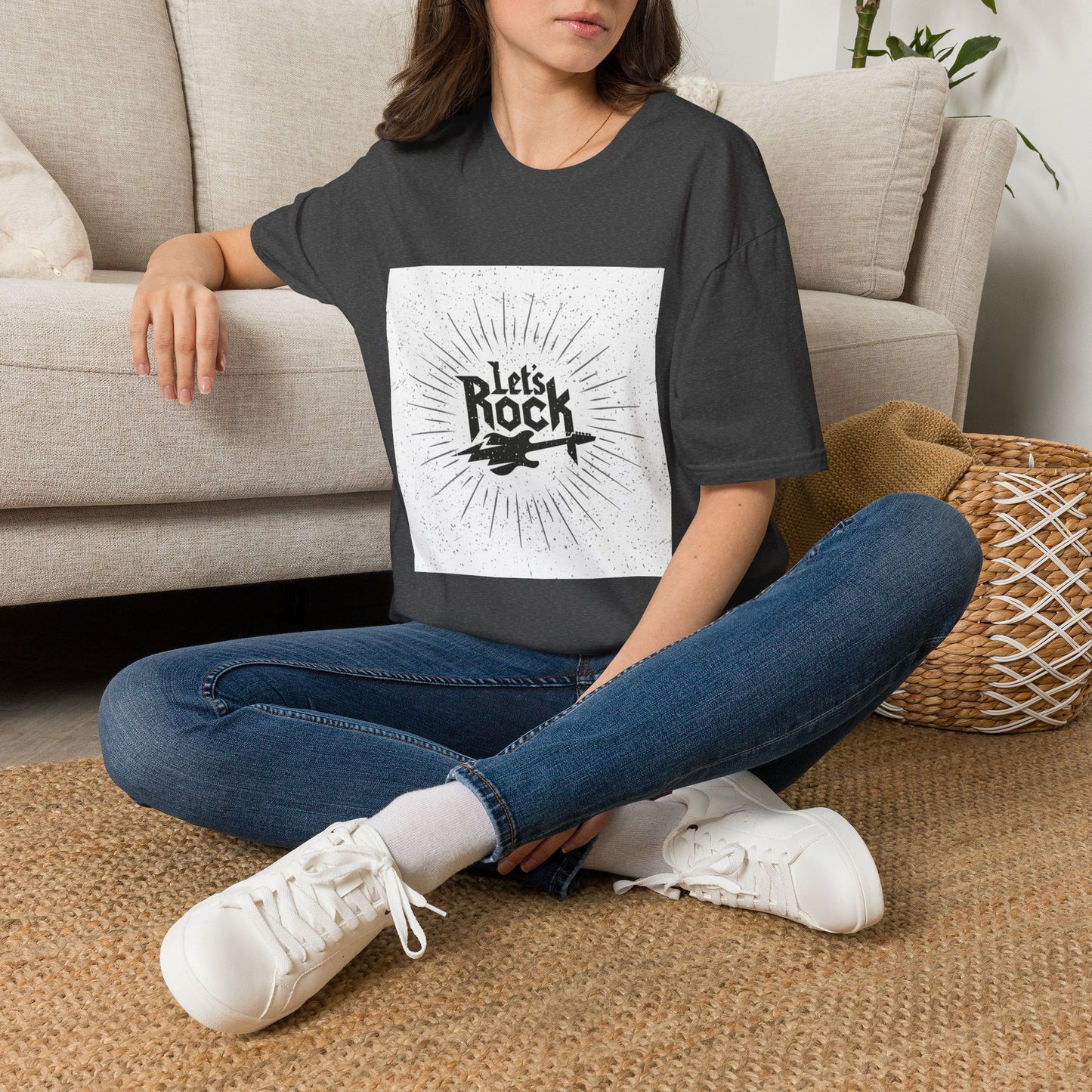 10% Off at checkout - Let's Rock T-Shirt — Vintage Guitar Graphic Tee