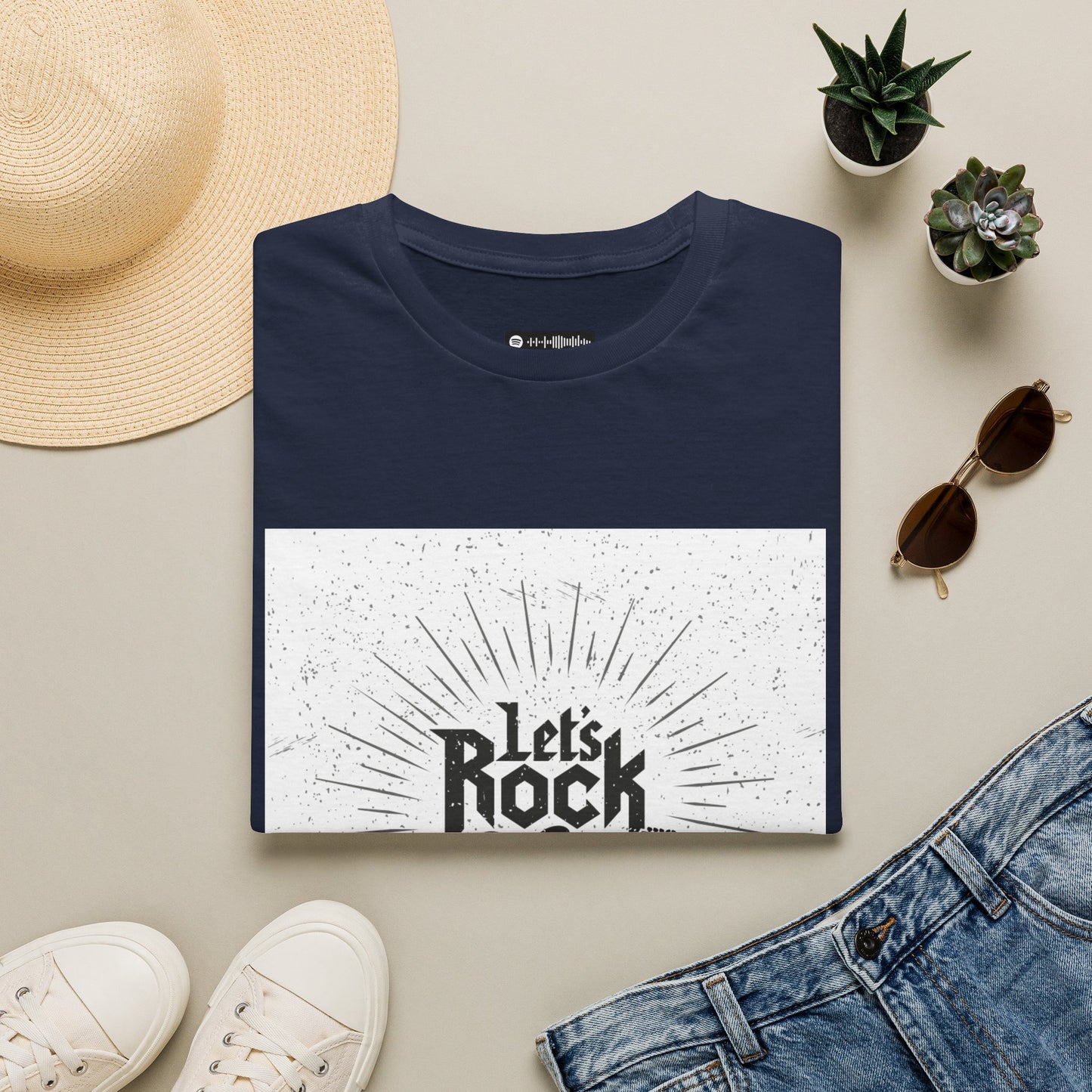 10% Off at checkout - Let's Rock T-Shirt — Vintage Guitar Graphic Tee