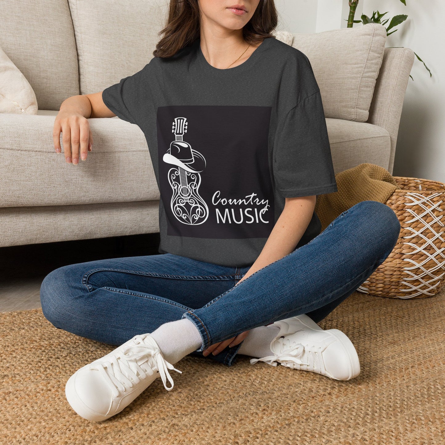 10% Off at checkout - Country Music T-Shirt — Guitar & Cowboy Hat Design