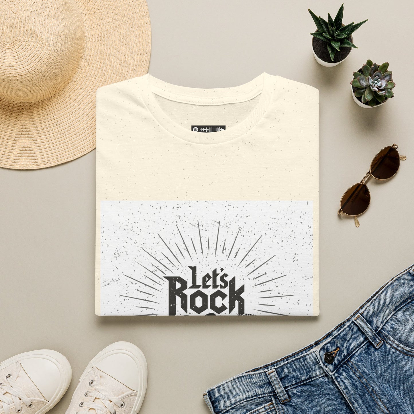 10% Off at checkout - Let's Rock T-Shirt — Vintage Guitar Graphic Tee