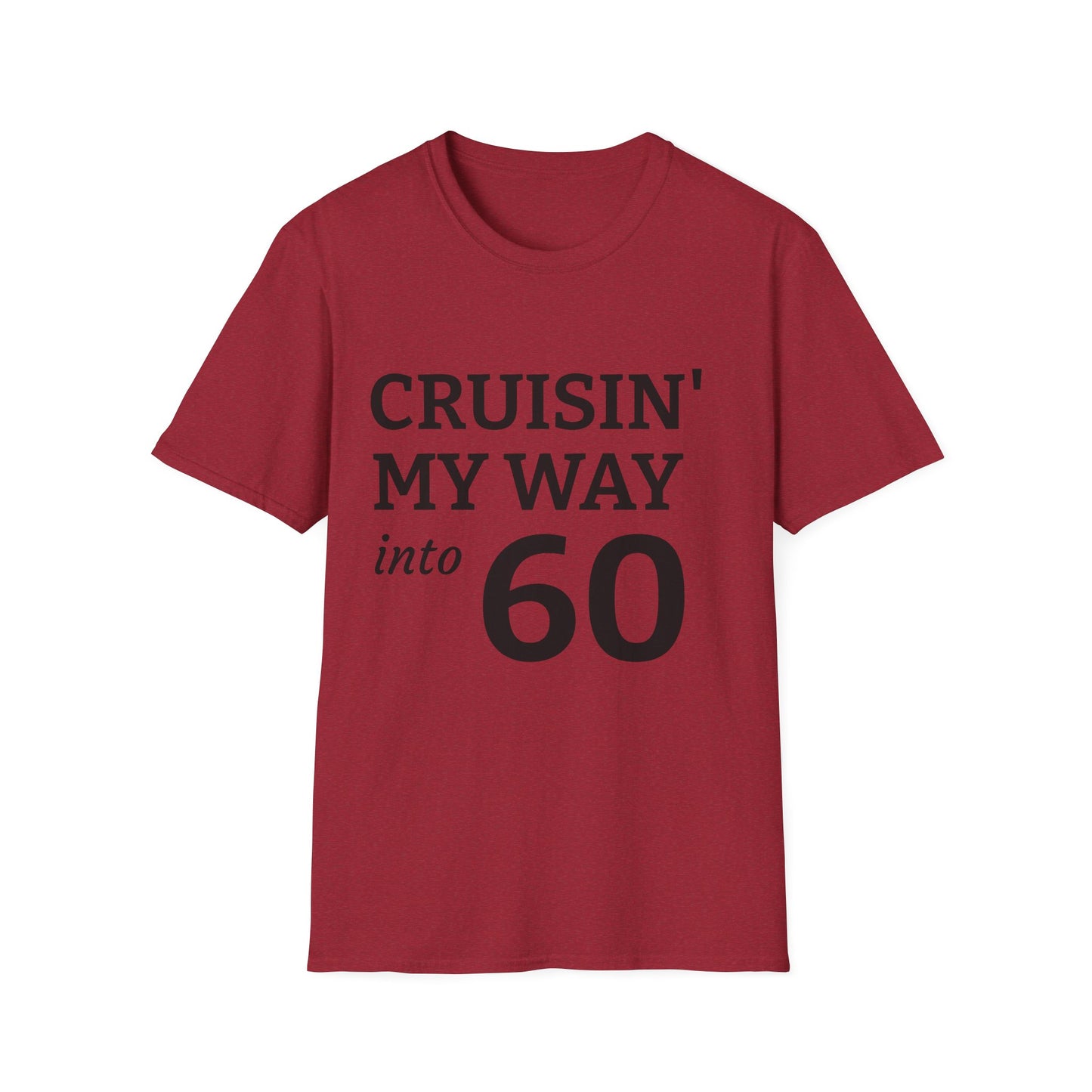 Cruisin' My Way into 60 T-Shirt - 60th Birthday Celebration Tee