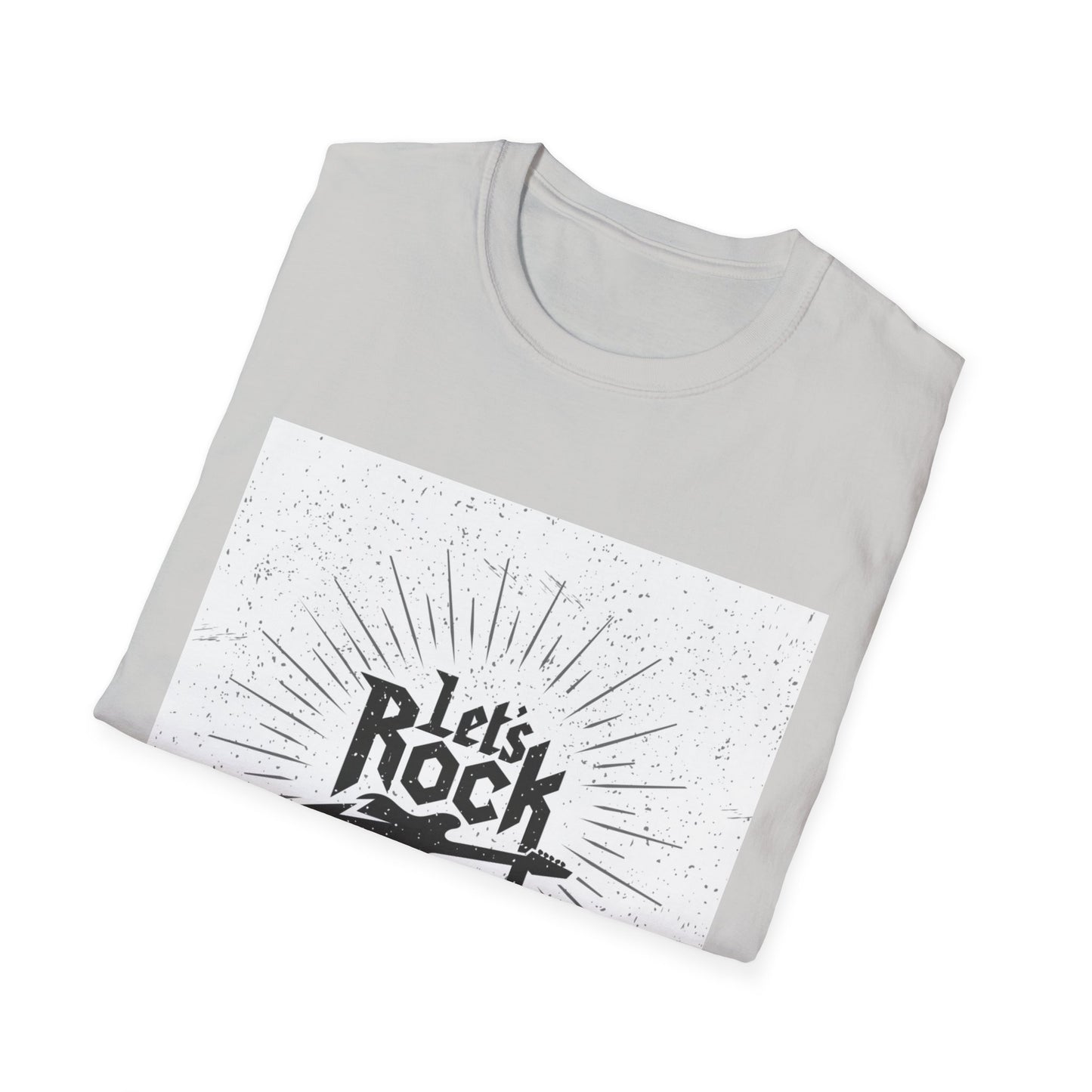 10%OFF at checkout! - Let's Rock T-Shirt — Vintage Guitar Graphic Tee for Music Lovers