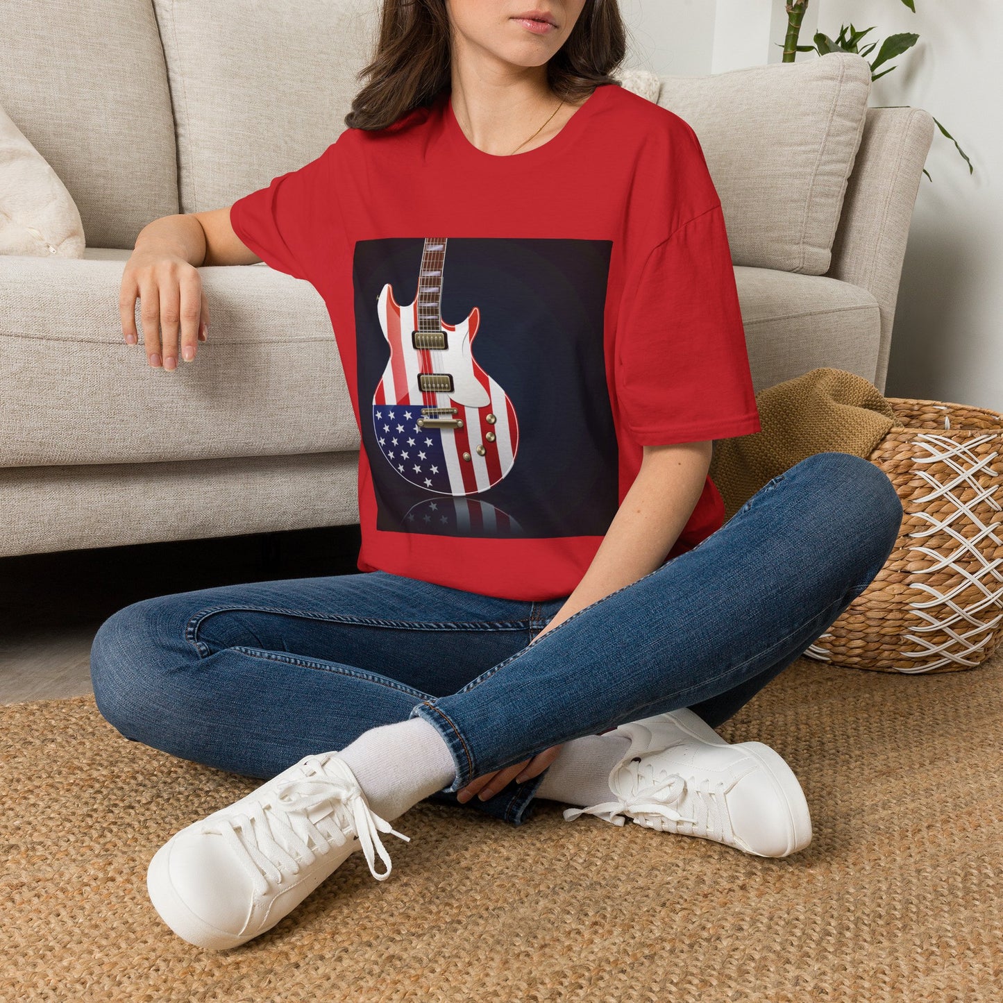 10% Off at checkout - American Flag Electric Guitar T-Shirt — Patriotic Rock Tee