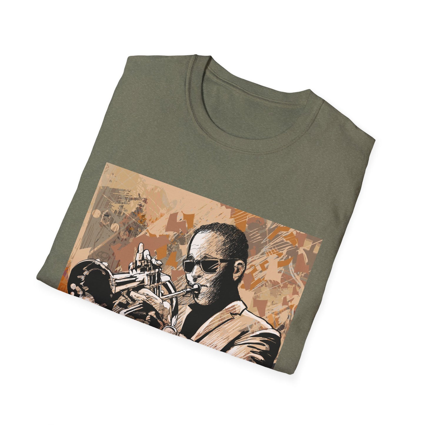 10%OFF at checkout! - Trumpet Jazz Portrait T-Shirt — Vintage Musician Graphic Tee