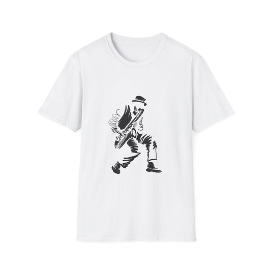 Saxophone Player Graphic T-Shirt — Jazz Musician Silhouette Tee