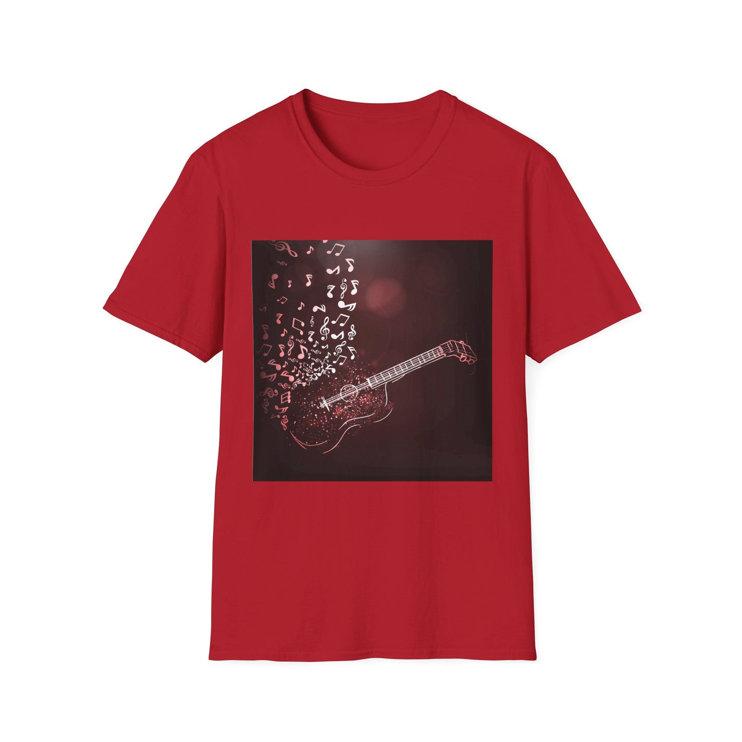 10%OFF at checkout! - Guitar Melody T-Shirt — Acoustic Guitar with Musical Notes Graphic