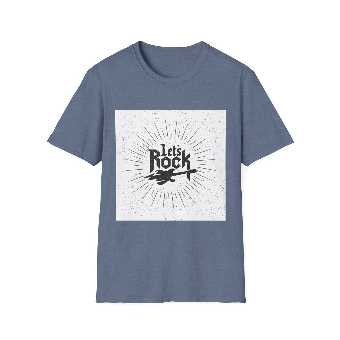 10%OFF at checkout! - Let's Rock T-Shirt — Vintage Guitar Graphic Tee for Music Lovers
