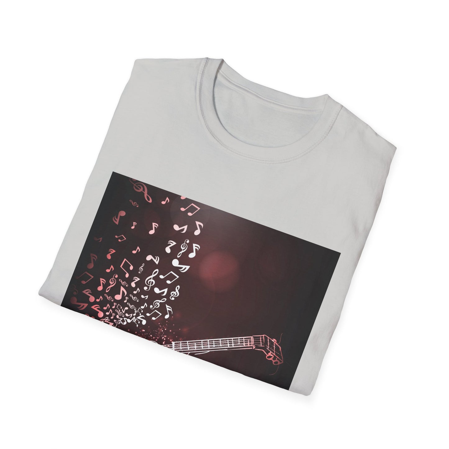 10%OFF at checkout! - Guitar Melody T-Shirt — Acoustic Guitar with Musical Notes Graphic