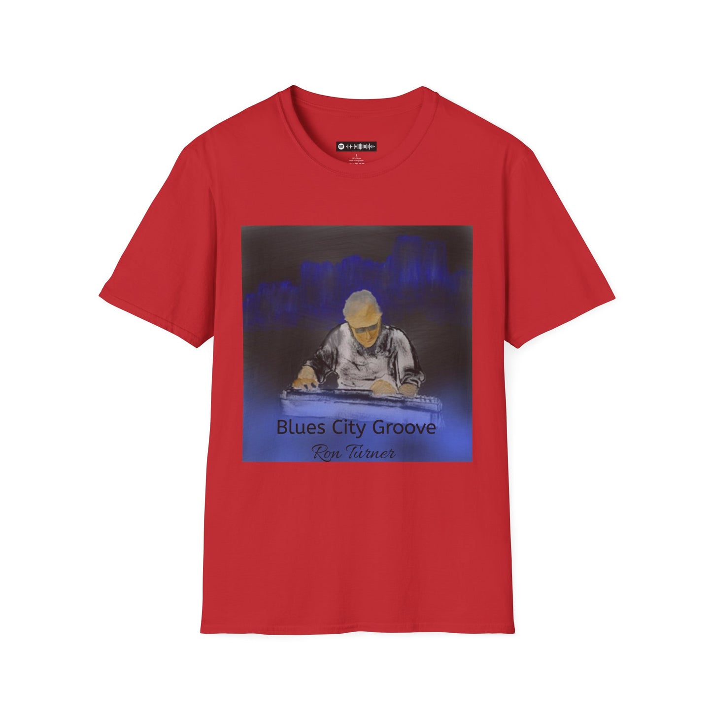 Blues City Groove, Steel Guitarist T-Shirt — Moody Nightclub Electronic Music Tee