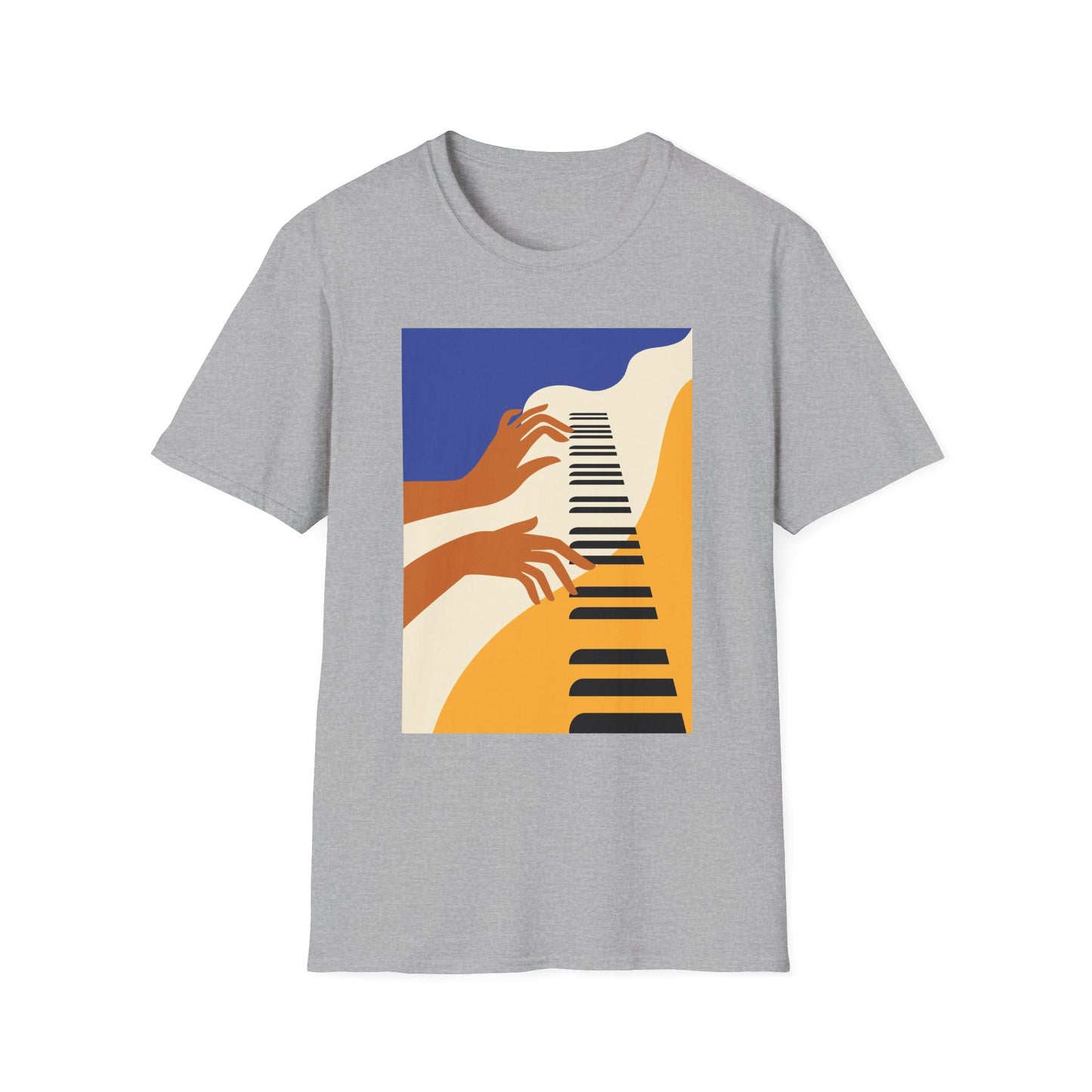 10%OFF at checkout! - Piano Hands Graphic T-Shirt — Abstract Music Art Tee