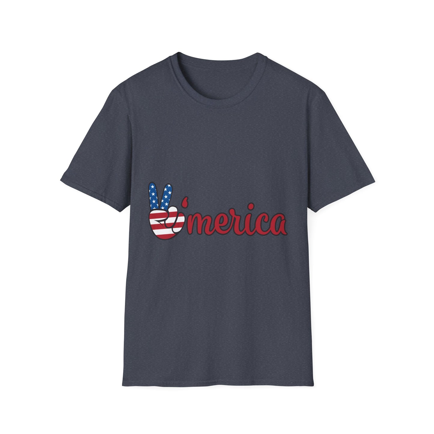 10%OFF at checkout! - 'Merica Flag Peace Sign T-Shirt — Patriotic 4th of July Tee