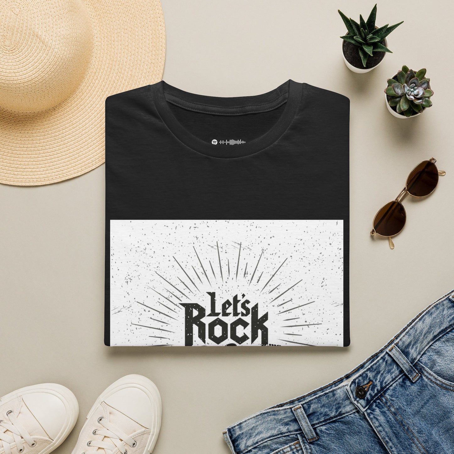 10% Off at checkout - Let's Rock T-Shirt — Vintage Guitar Graphic Tee