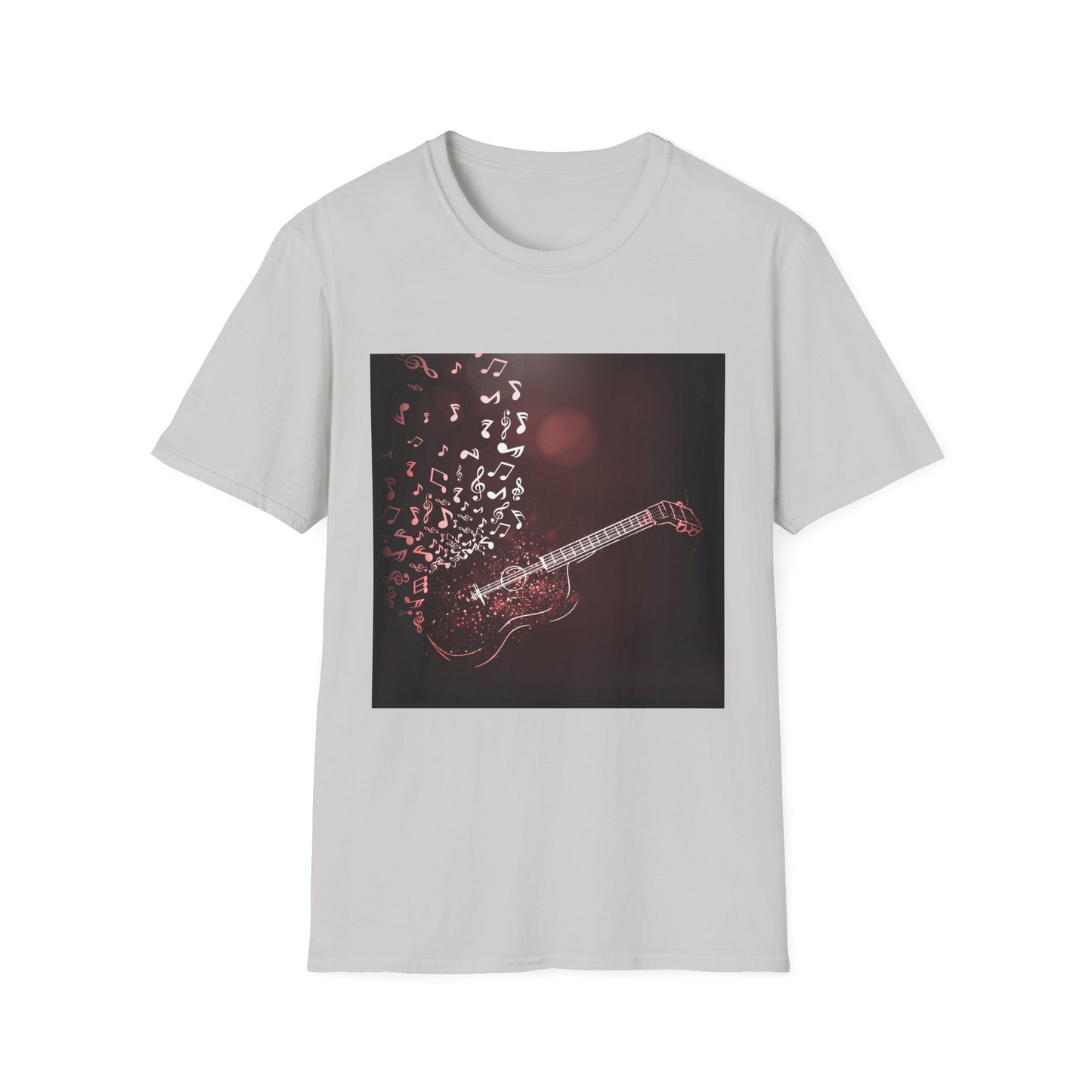 10%OFF at checkout! - Guitar Melody T-Shirt — Acoustic Guitar with Musical Notes Graphic