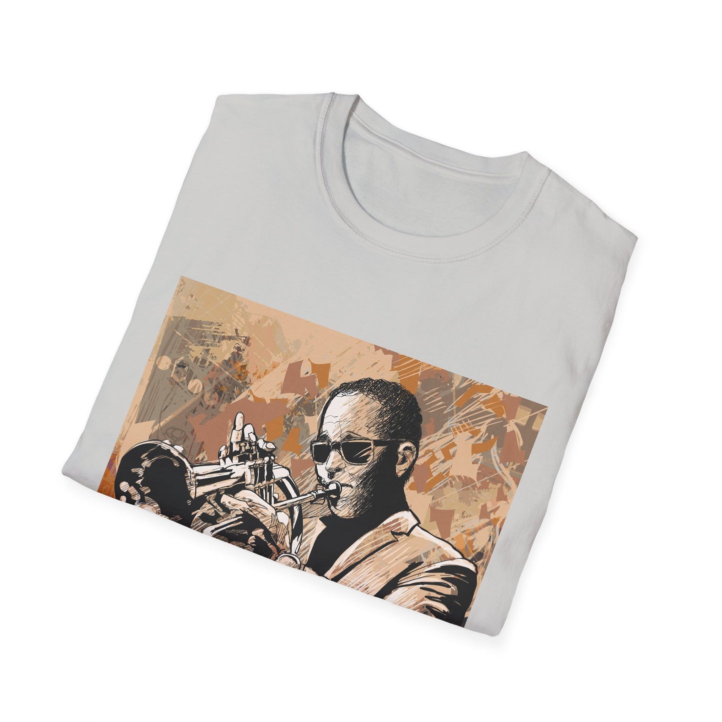 10%OFF at checkout! - Trumpet Jazz Portrait T-Shirt — Vintage Musician Graphic Tee