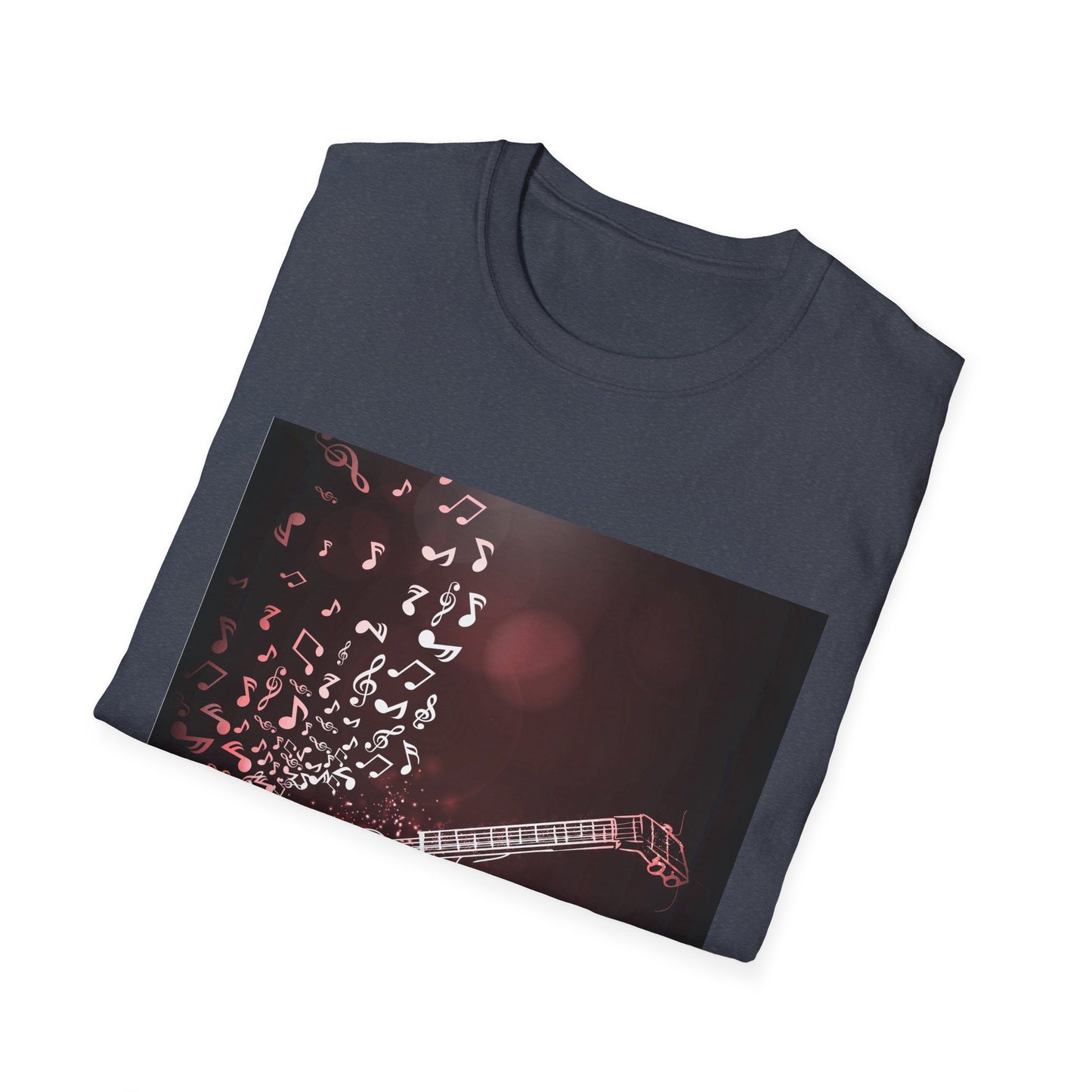 10%OFF at checkout! - Guitar Melody T-Shirt — Acoustic Guitar with Musical Notes Graphic