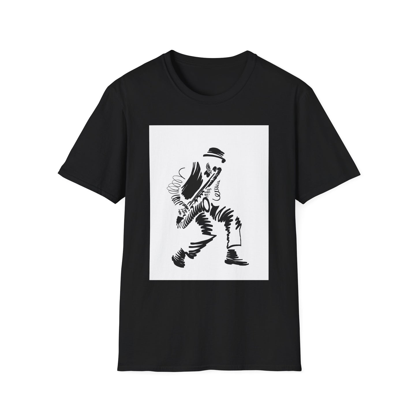 10%OFF at checkout! - Saxophone Player Graphic T-Shirt — Jazz Musician Silhouette Tee