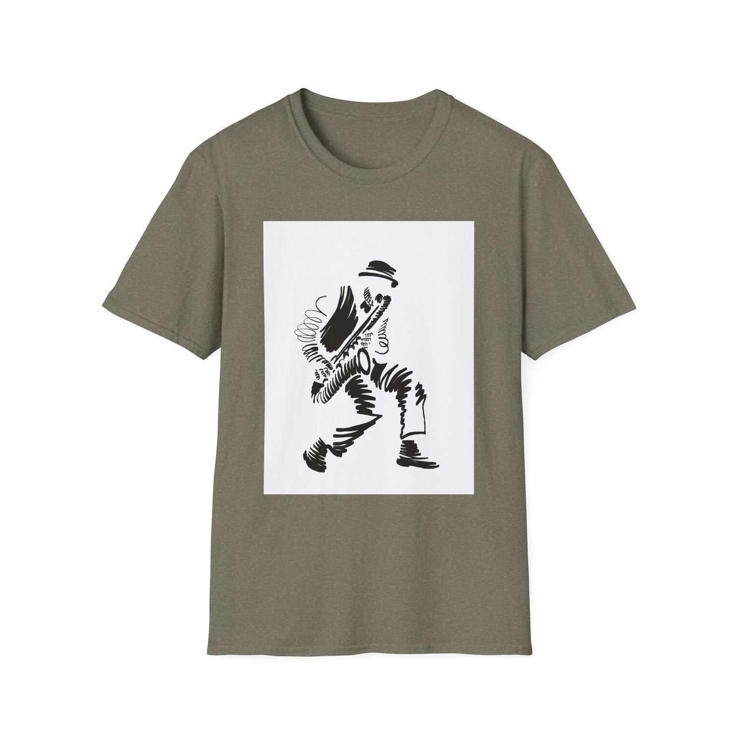 10%OFF at checkout! - Saxophone Player Graphic T-Shirt — Jazz Musician Silhouette Tee