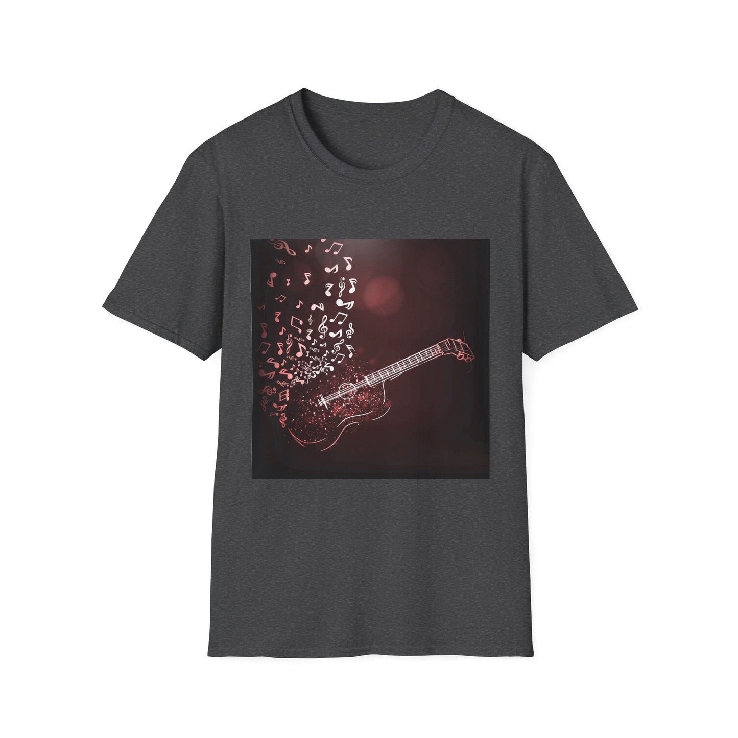 10%OFF at checkout! - Guitar Melody T-Shirt — Acoustic Guitar with Musical Notes Graphic
