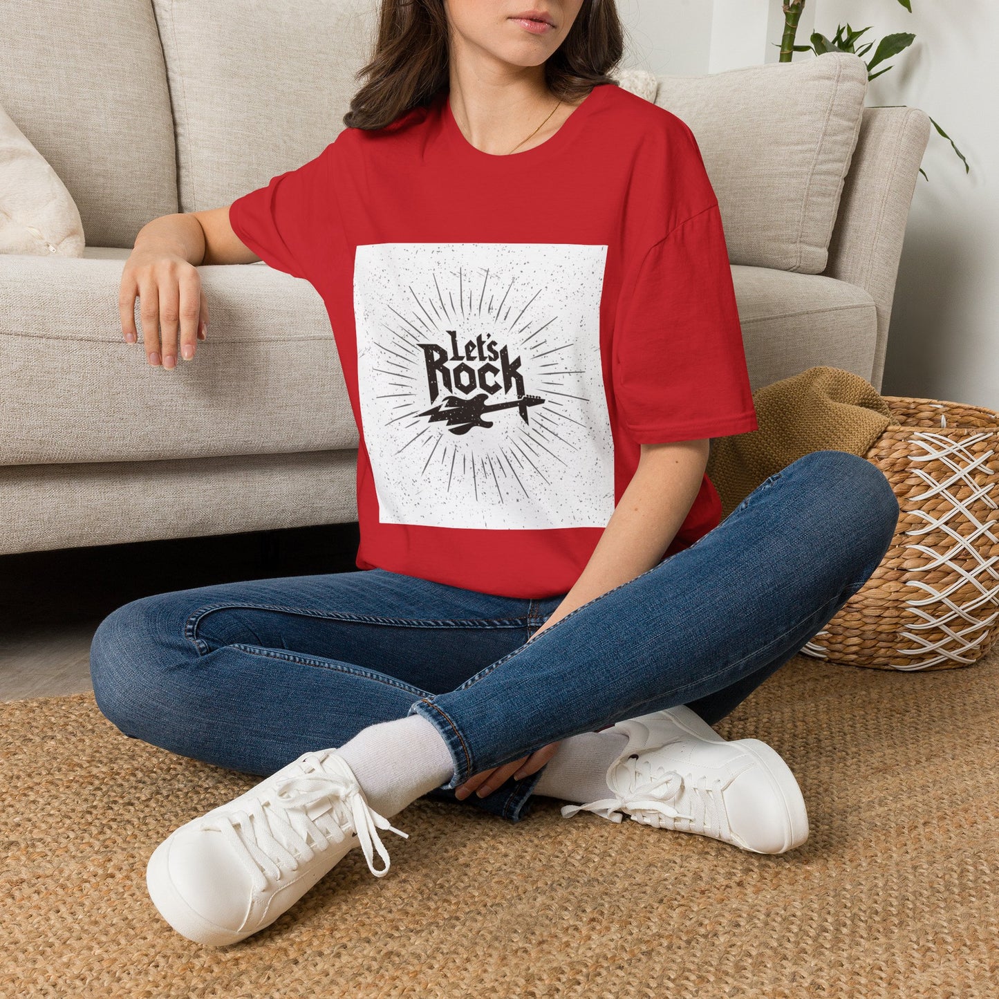 10% Off at checkout - Let's Rock T-Shirt — Vintage Guitar Graphic Tee