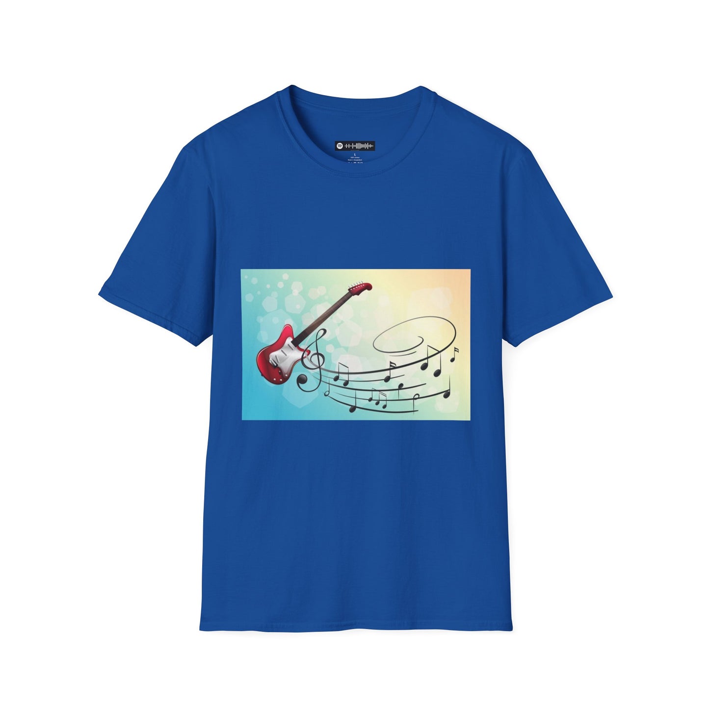 10% Off at checkout - Electric Guitar Music Tee — Colorful Musical Notes Graphic T-Shirt