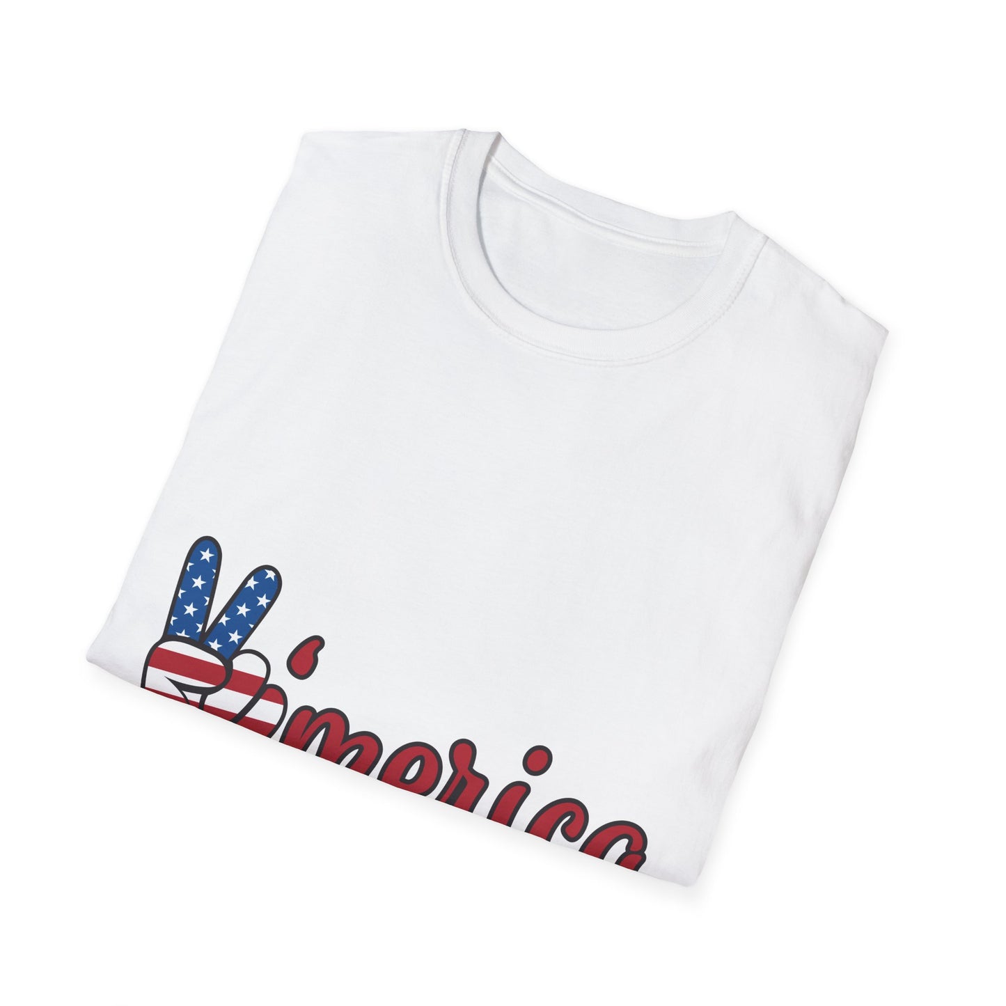 10%OFF at checkout! - 'Merica Flag Peace Sign T-Shirt — Patriotic 4th of July Tee