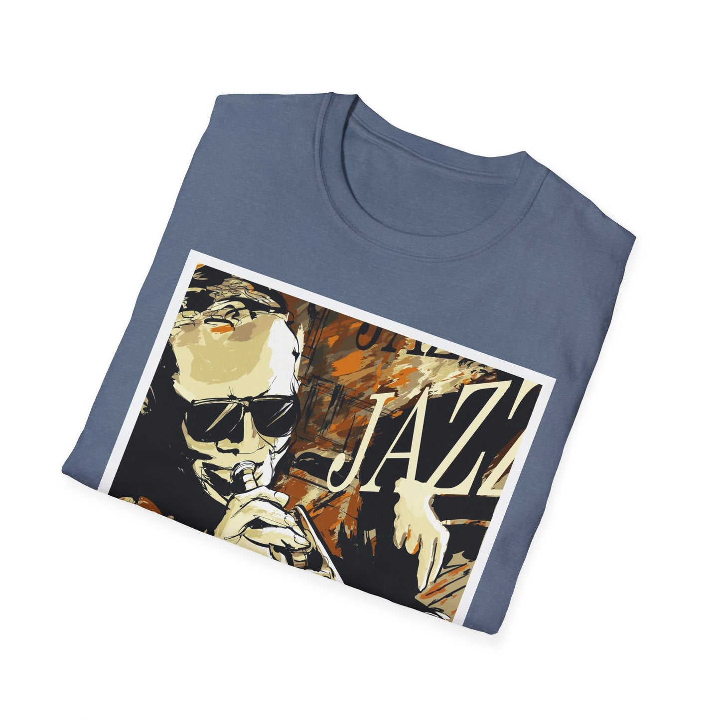 Jazz Trumpet Graphic T-Shirt — Vintage Sax/Trumpet Music Tee