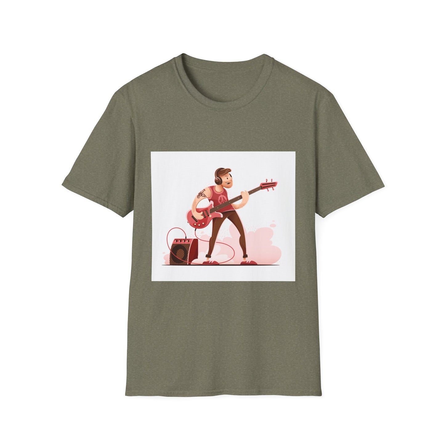 Bass Guitarist Graphic T-Shirt — Retro Bass Player Design for Musicians & Music Lovers