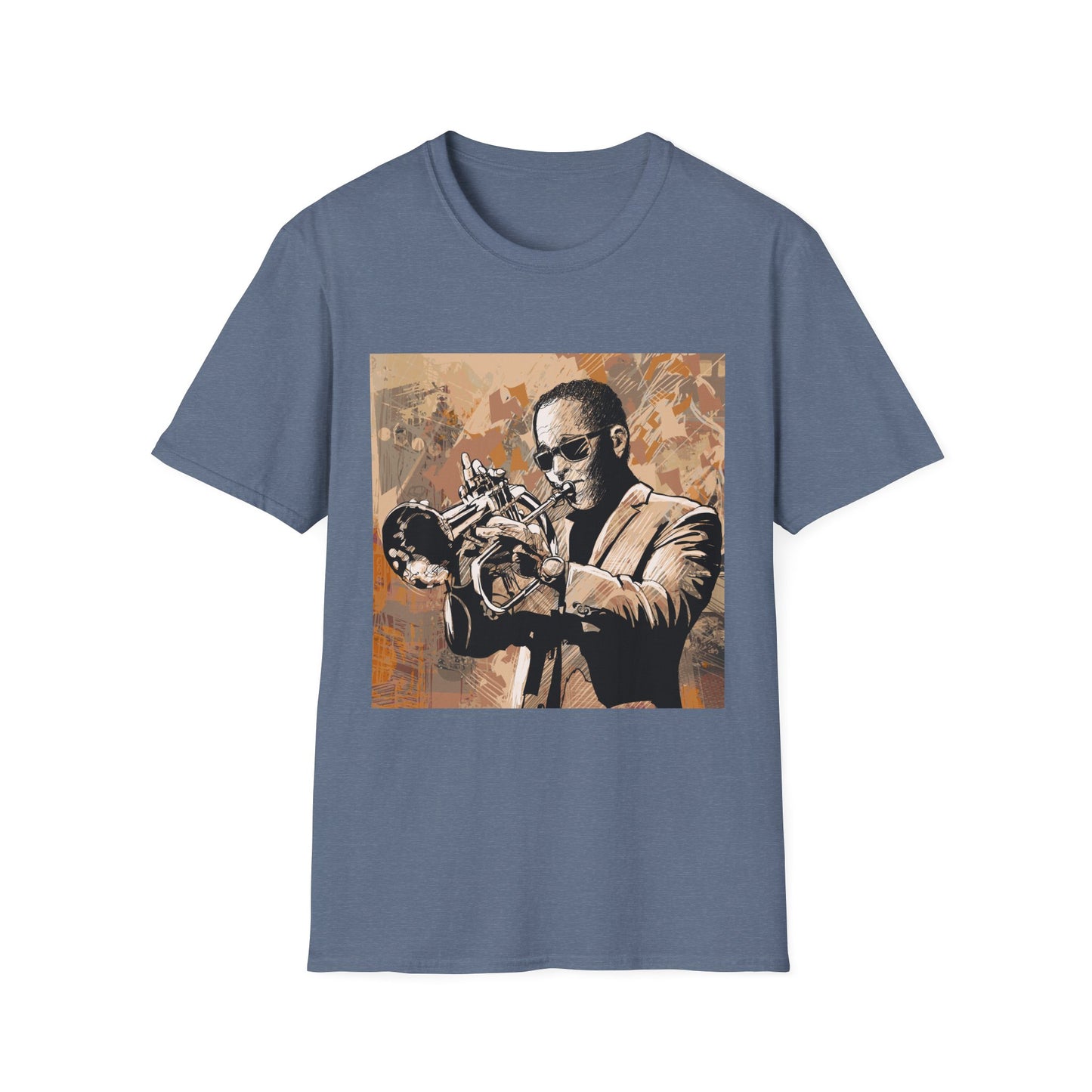 10%OFF at checkout! - Trumpet Jazz Portrait T-Shirt — Vintage Musician Graphic Tee