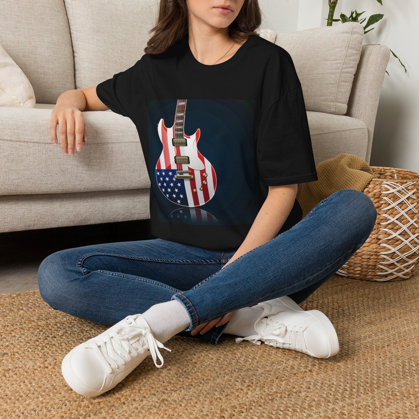10% Off at checkout - American Flag Electric Guitar T-Shirt — Patriotic Rock Tee