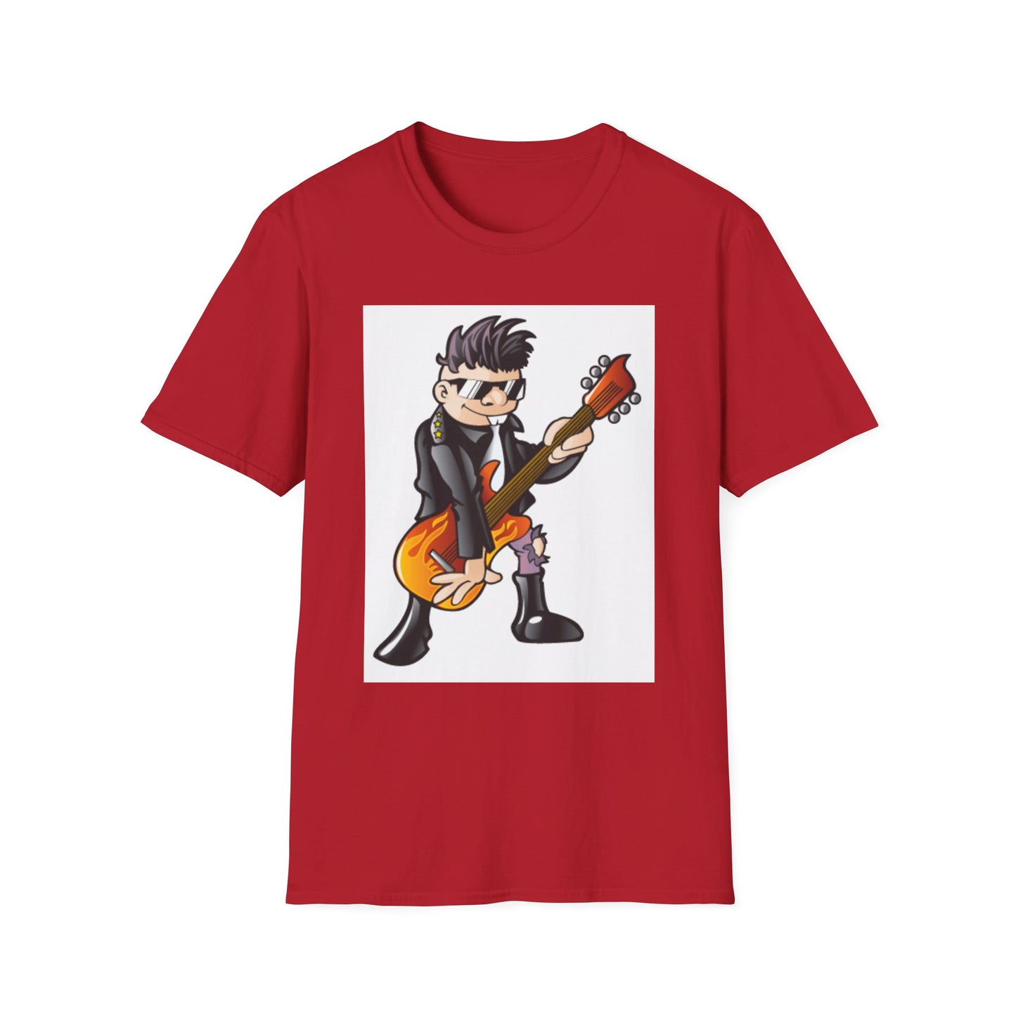 10%OFF at checkout! - Rock Guitarist T-Shirt — Cute Cartoon Electric Guitar Player Tee