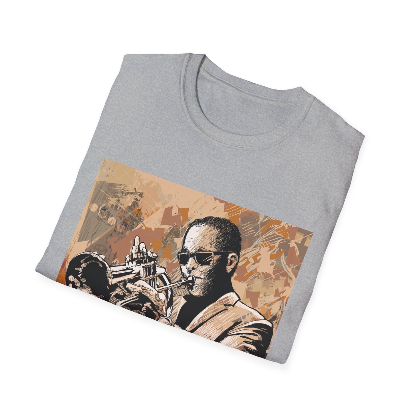 10%OFF at checkout! - Trumpet Jazz Portrait T-Shirt — Vintage Musician Graphic Tee
