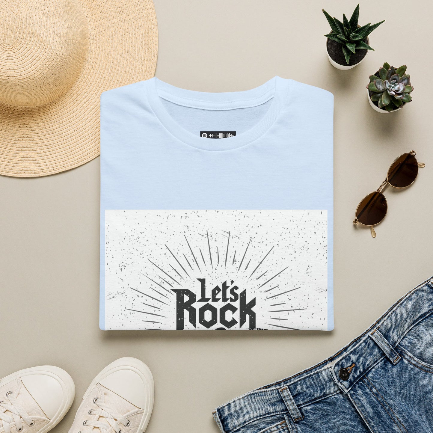 10% Off at checkout - Let's Rock T-Shirt — Vintage Guitar Graphic Tee