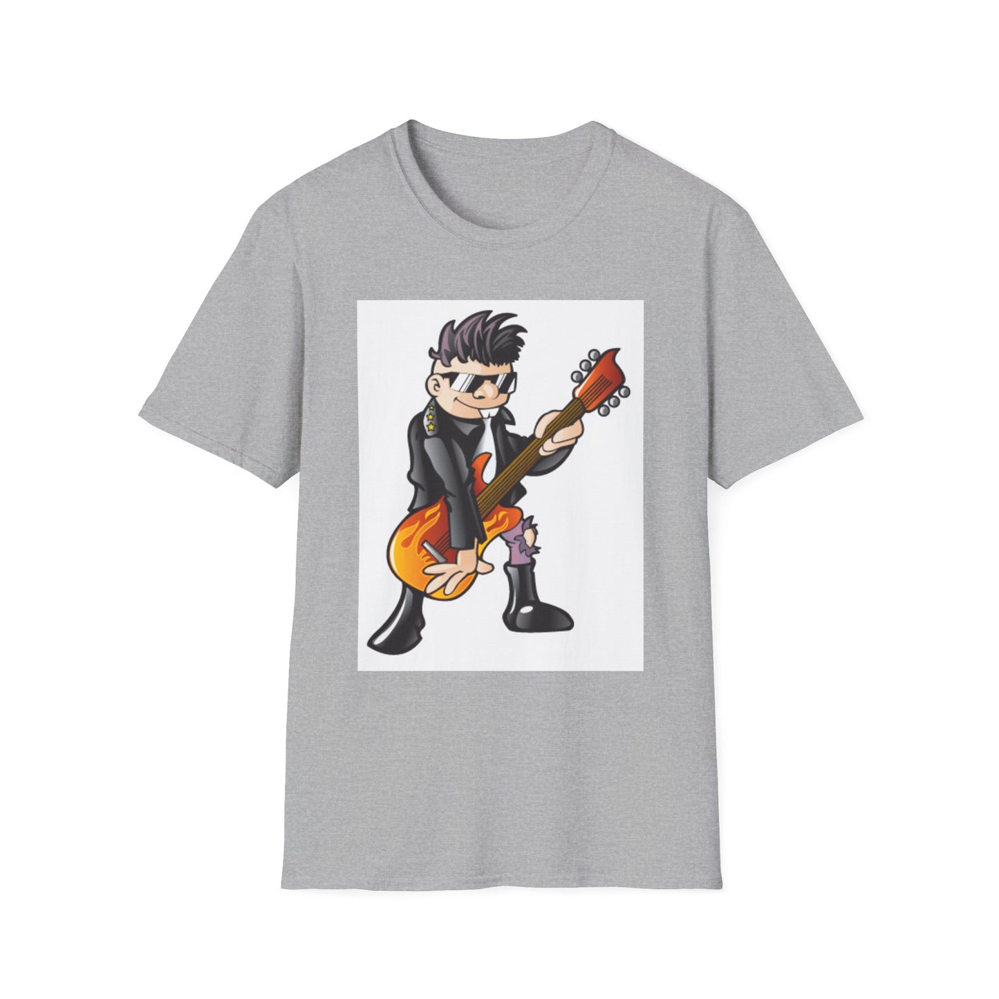 10%OFF at checkout! - Rock Guitarist T-Shirt — Cute Cartoon Electric Guitar Player Tee