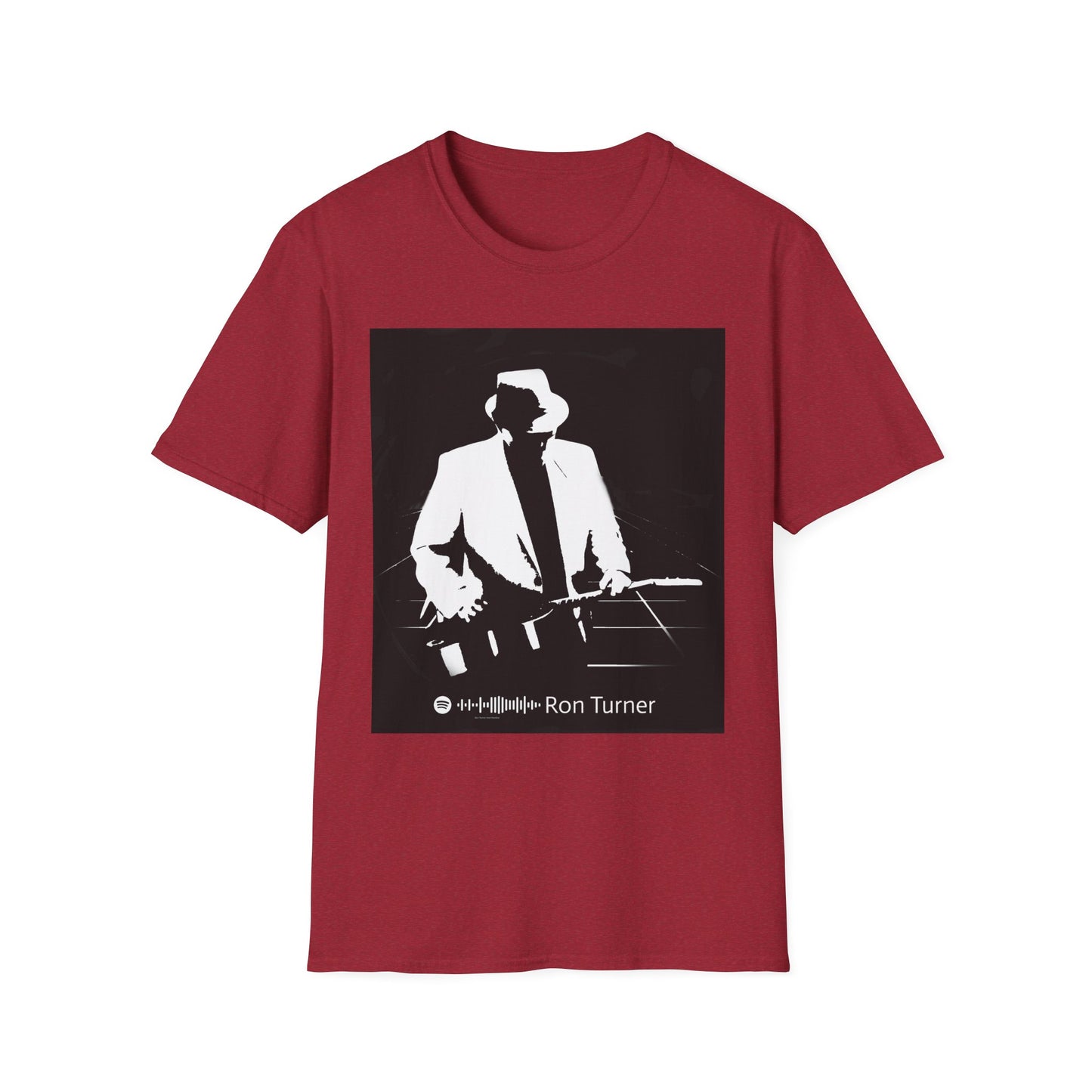 10%OFF at checkout! - Slide Guitarist Ron Turner Blues Artist Silhouette T-Shirt — Vintage Band Music Tee