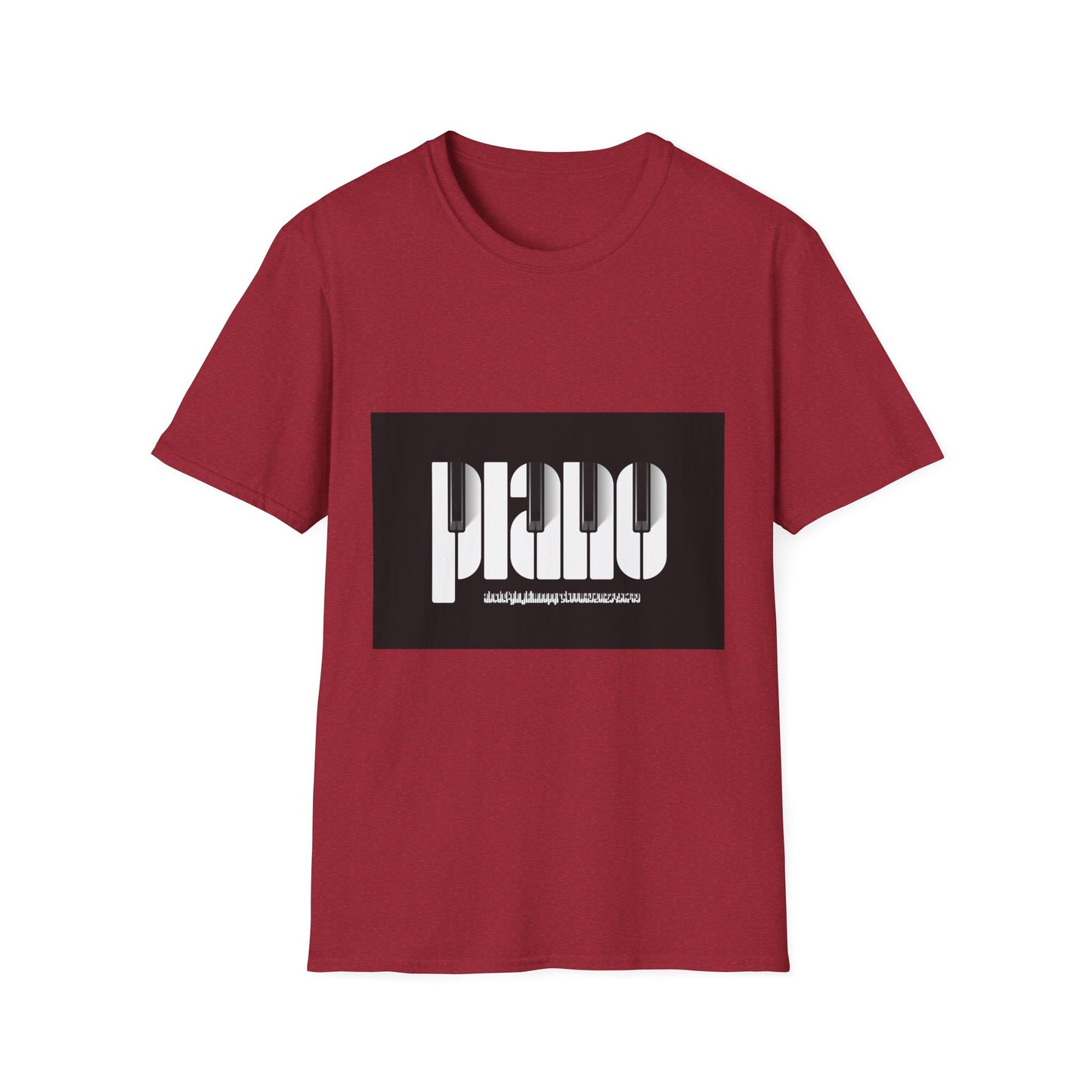 10%OFF at checkout! - Piano Retro Logo T-Shirt — Minimalist Black & White Music Tee