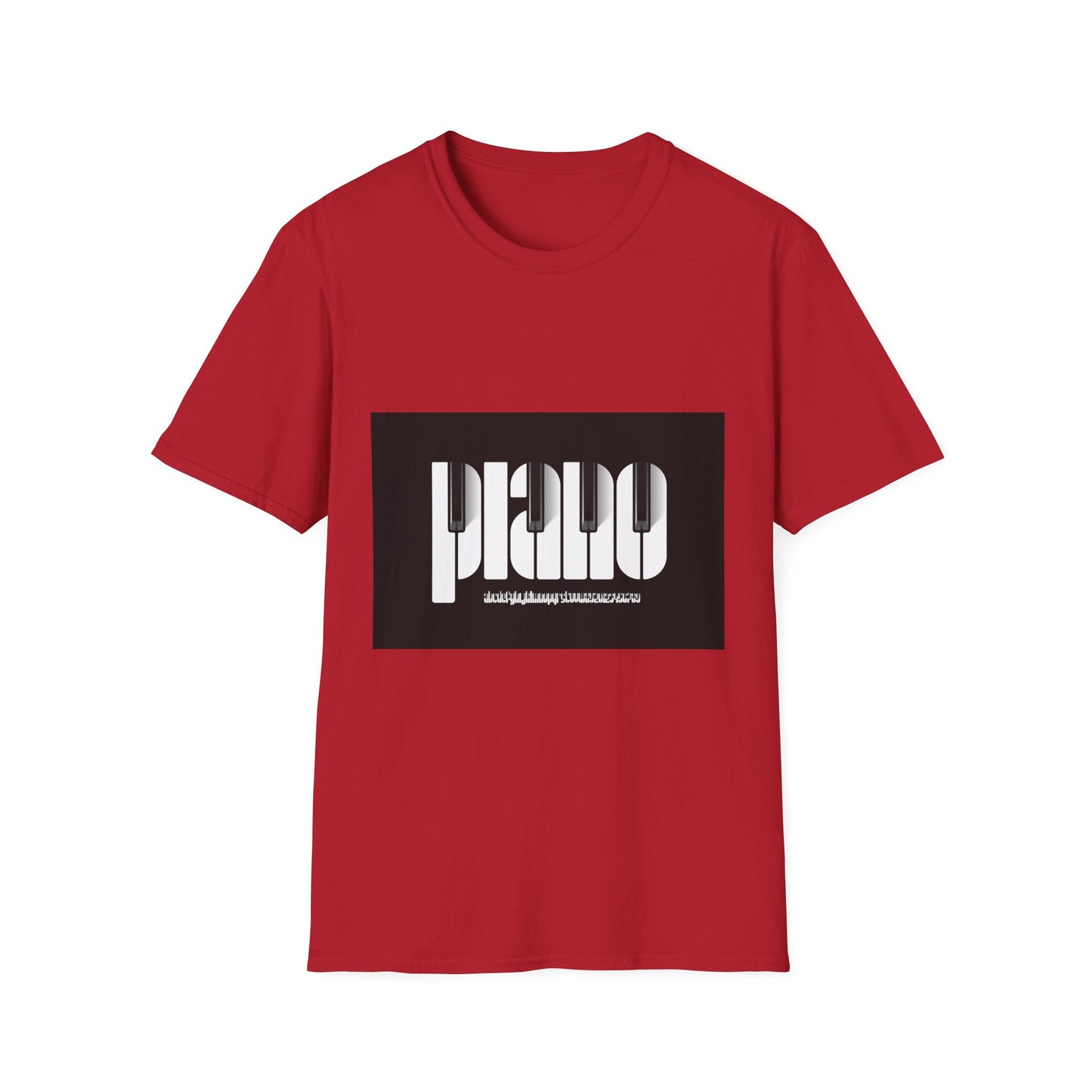 10%OFF at checkout! - Piano Retro Logo T-Shirt — Minimalist Black & White Music Tee