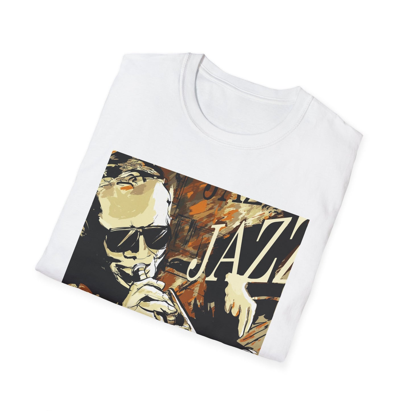 Jazz Trumpet Graphic T-Shirt — Vintage Sax/Trumpet Music Tee