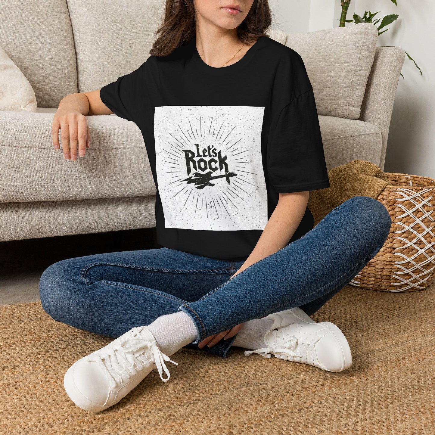 10% Off at checkout - Let's Rock T-Shirt — Vintage Guitar Graphic Tee