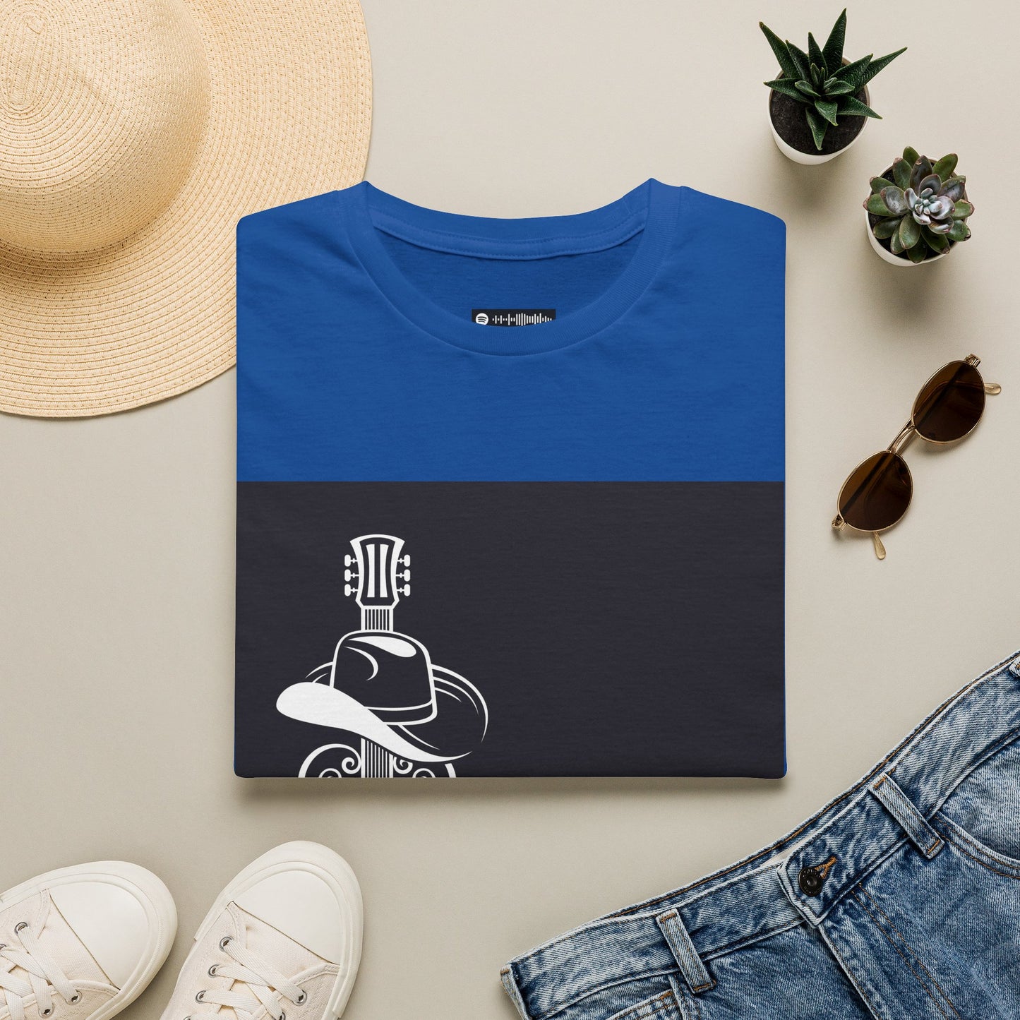 10% Off at checkout - Country Music T-Shirt — Guitar & Cowboy Hat Design