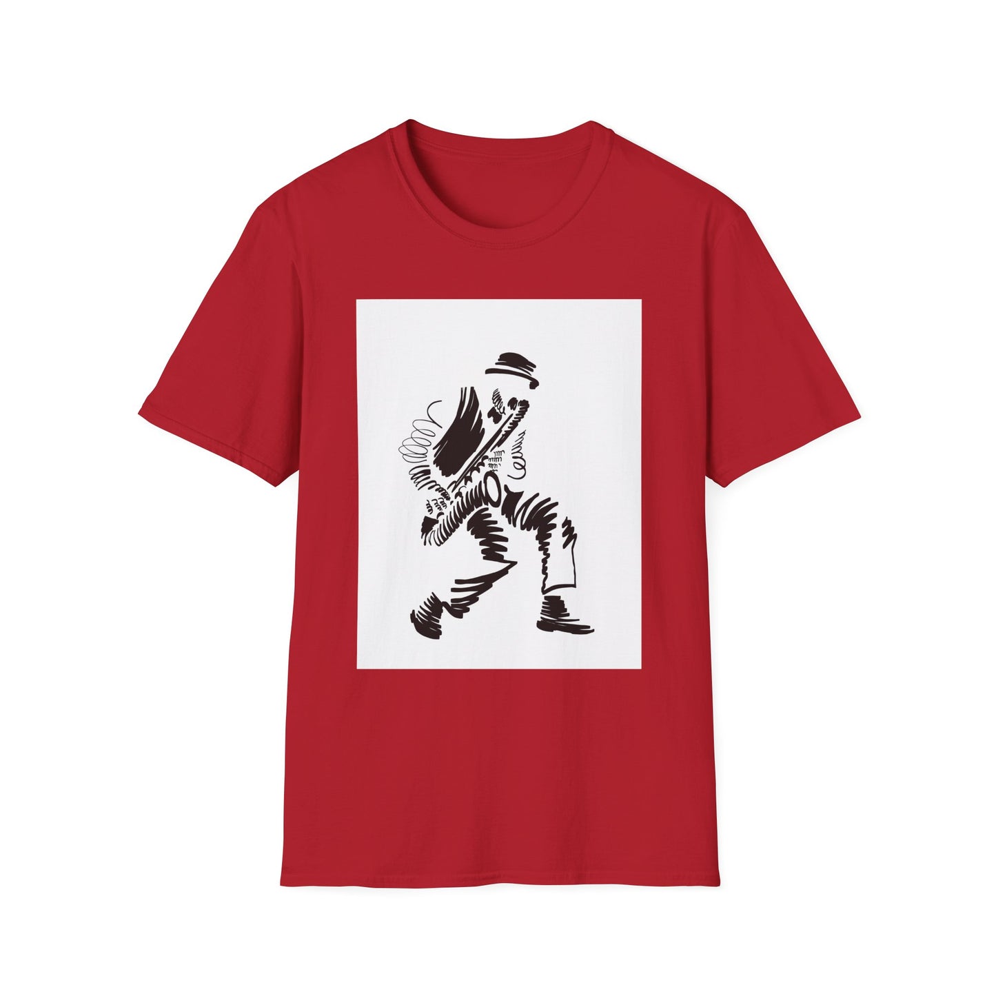 10%OFF at checkout! - Saxophone Player Graphic T-Shirt — Jazz Musician Silhouette Tee