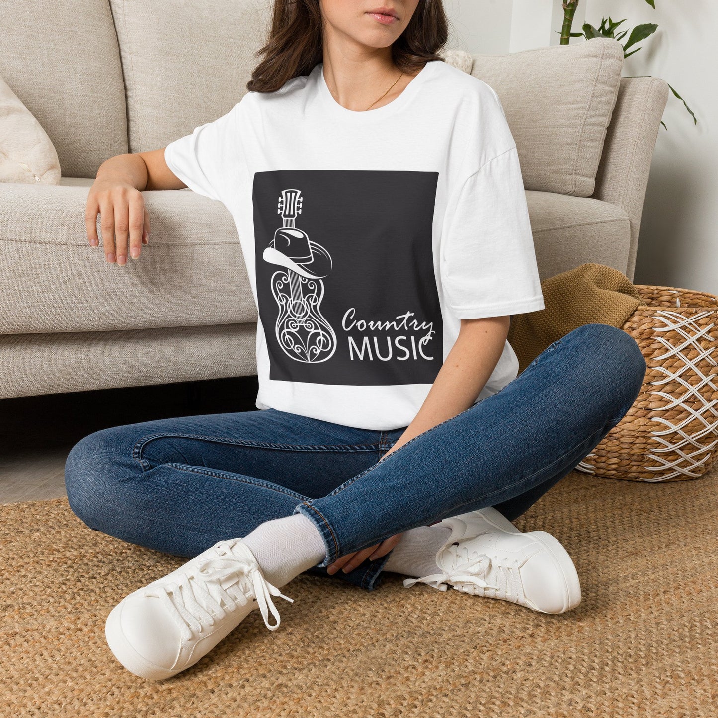10% Off at checkout - Country Music T-Shirt — Guitar & Cowboy Hat Design