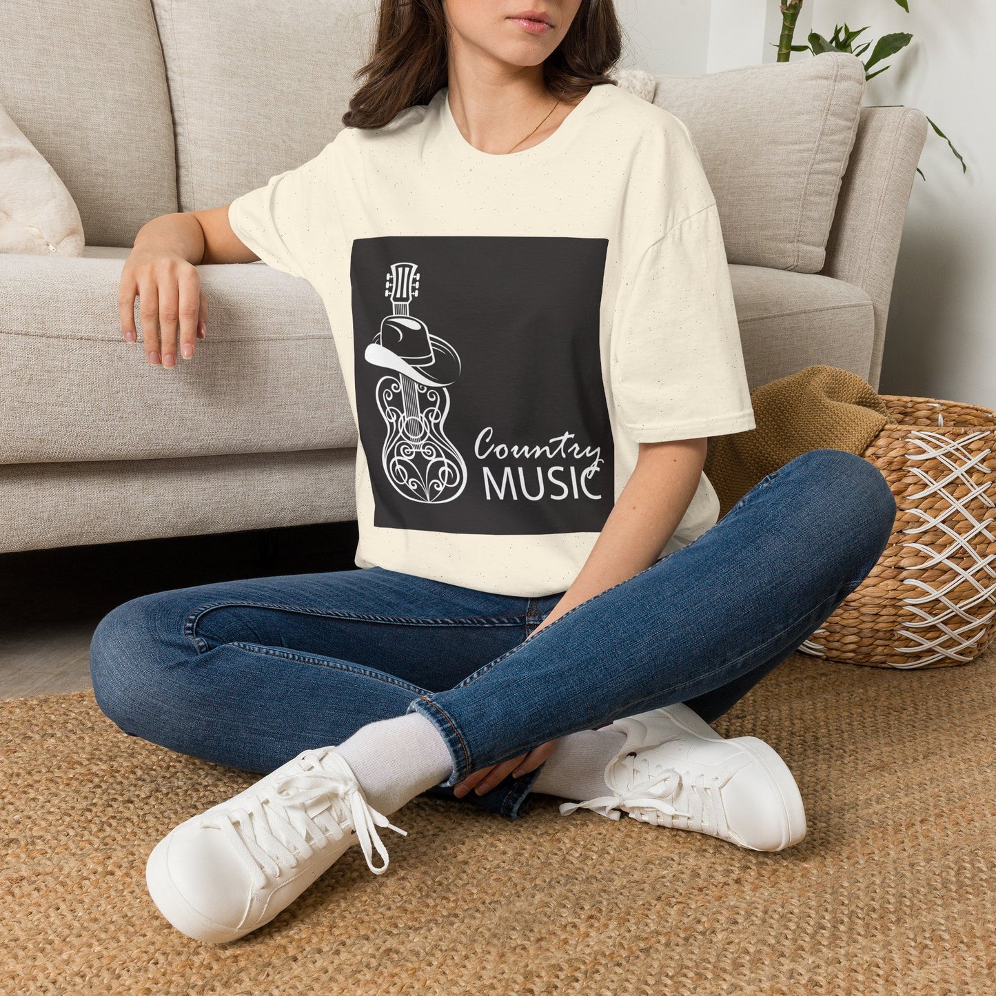 10% Off at checkout - Country Music T-Shirt — Guitar & Cowboy Hat Design