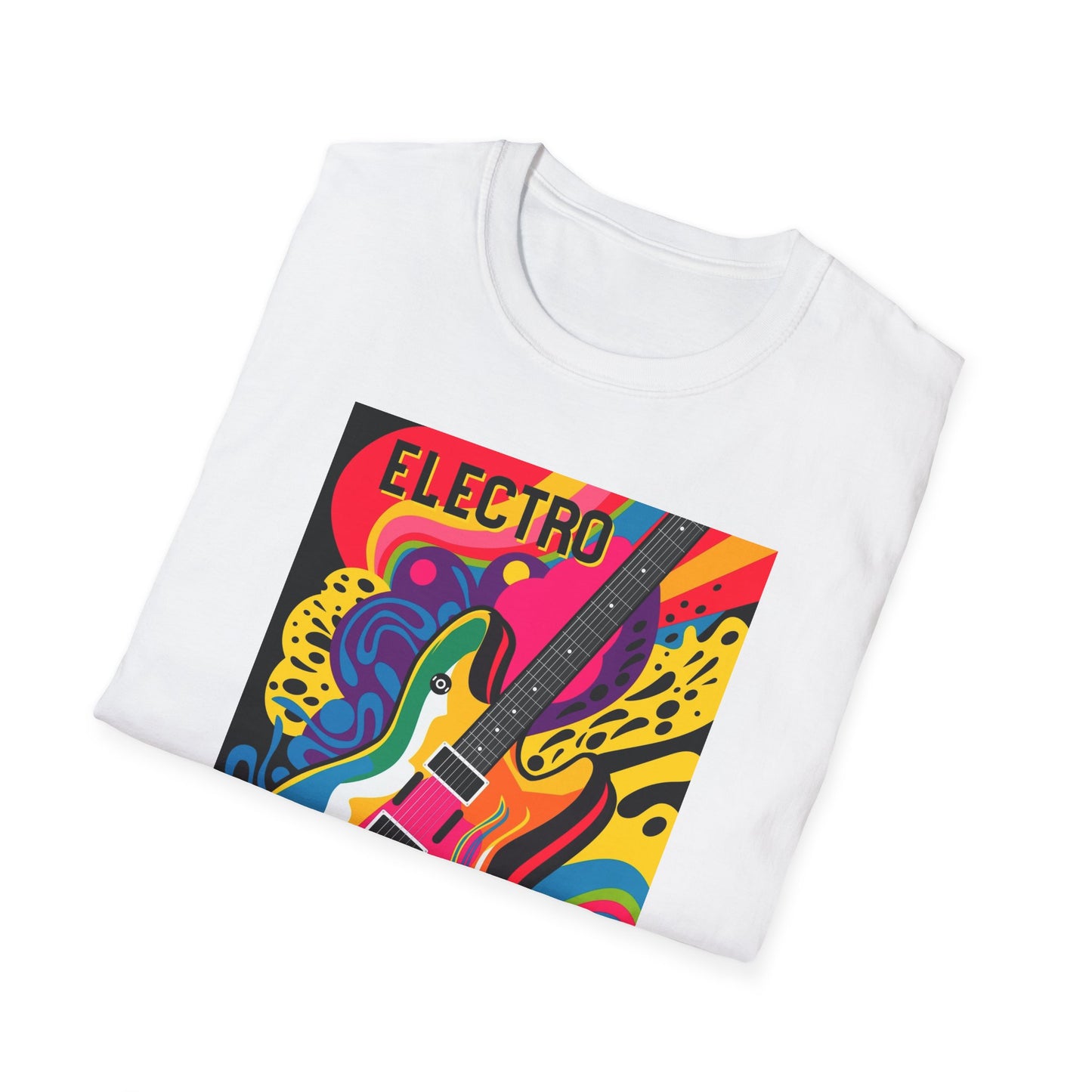 10%OFF at checkout! - Electro Guitar Poster T-Shirt — Retro Psychedelic Music Tee