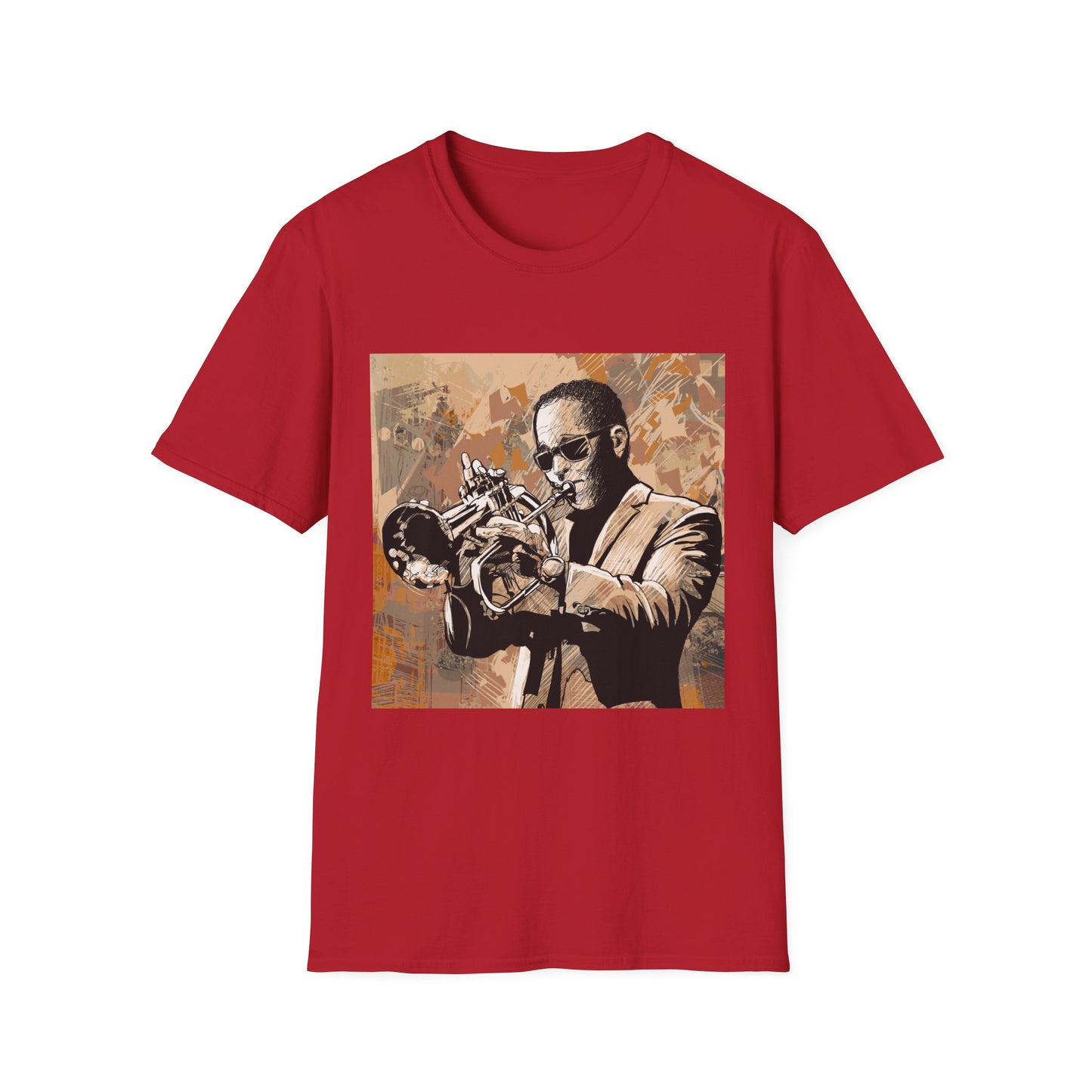 10%OFF at checkout! - Trumpet Jazz Portrait T-Shirt — Vintage Musician Graphic Tee